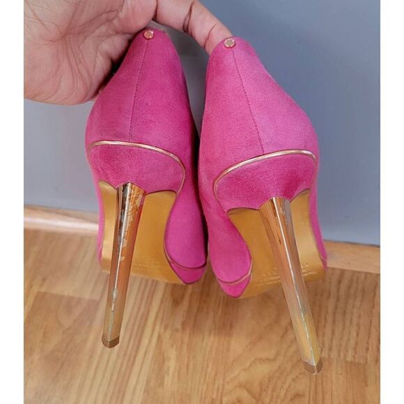 Ted Baker Lziblf Pointed-Toe Pump Fuchsia Suede Fabric 9.5 - Picture 4 of 8